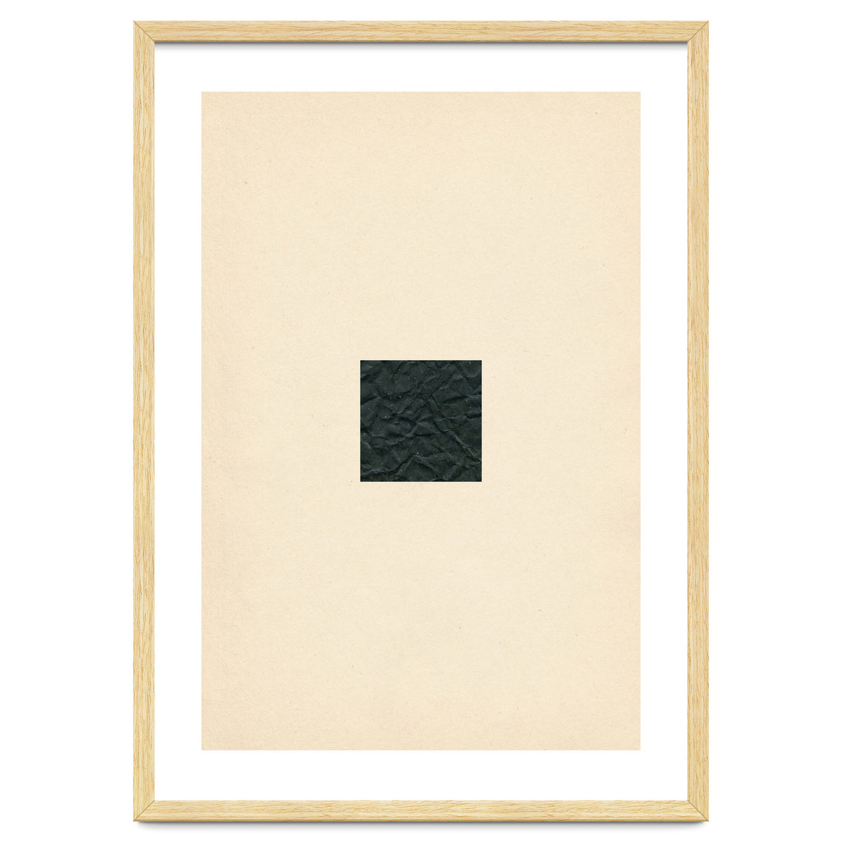 Minimal black square on beige