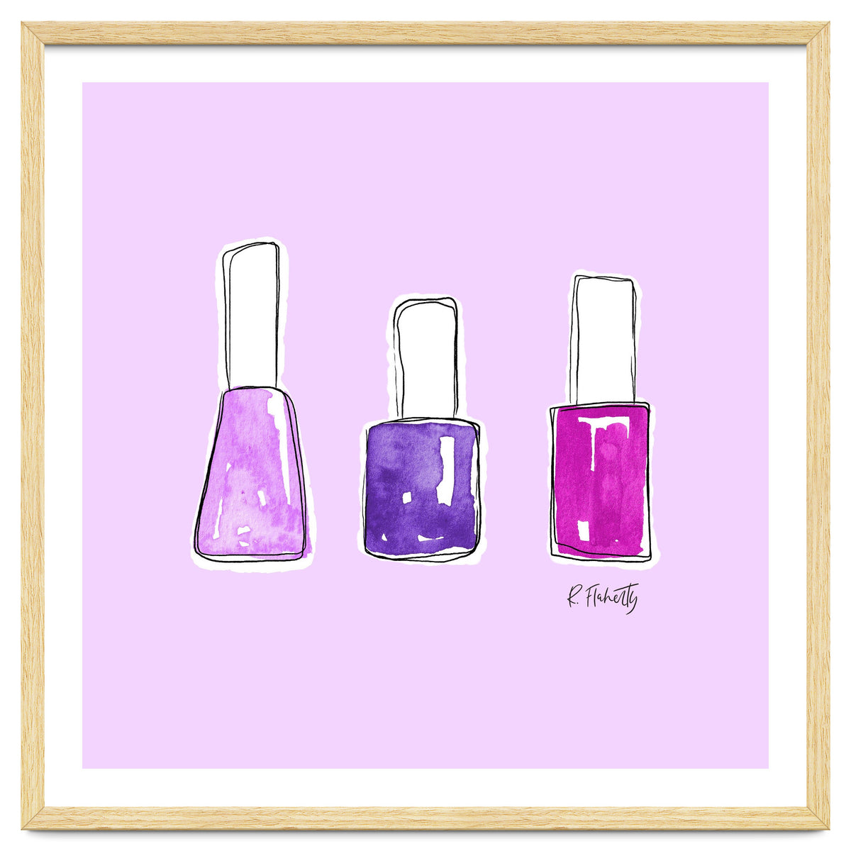 Nail Polish Watercolour | Purple
