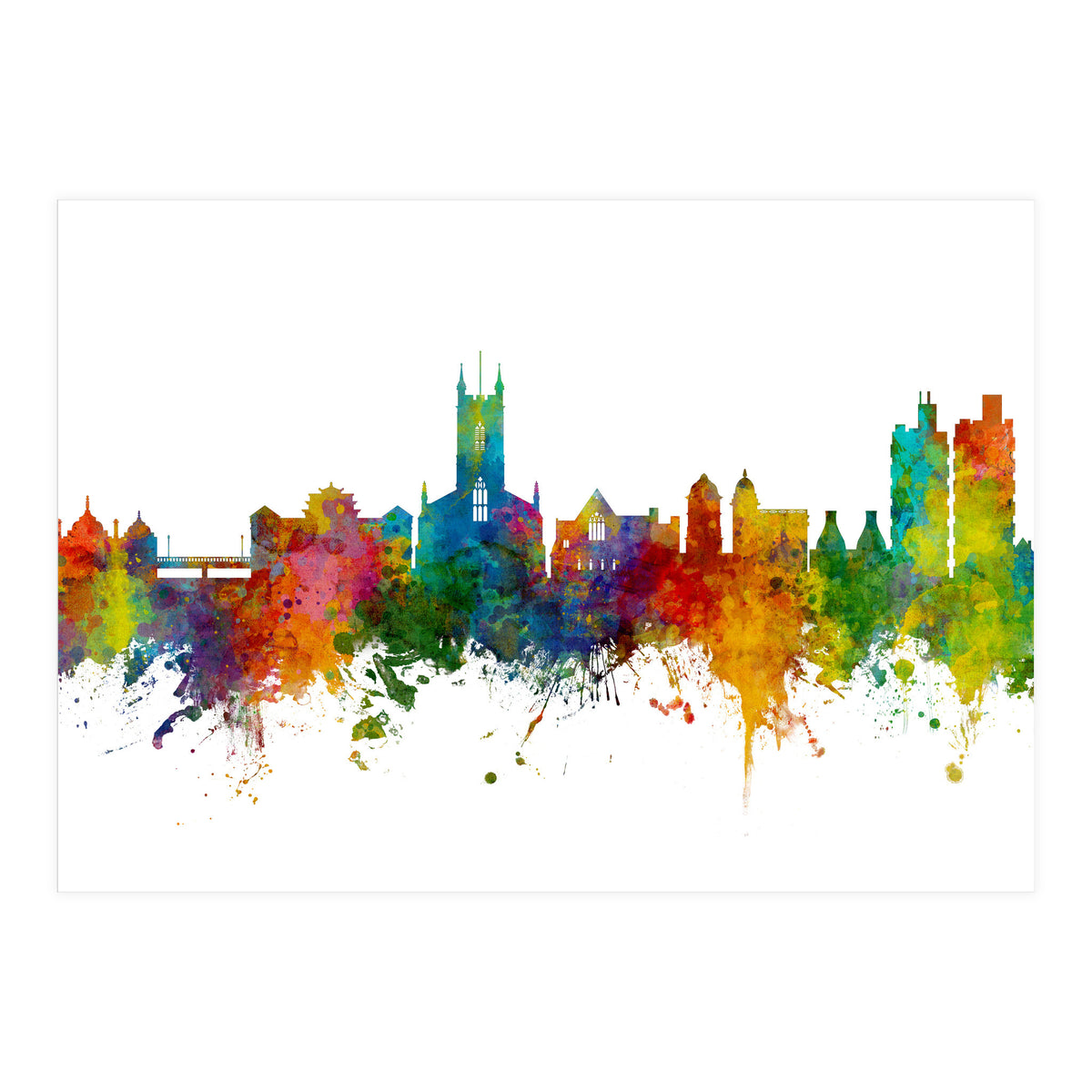 Stoke-on-Trent England Skyline (Print Only)