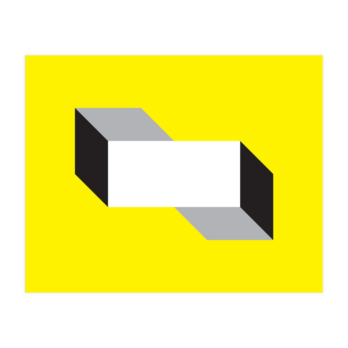 Geometric Shapes No. 50 - yellow, black & grey (Print Only)