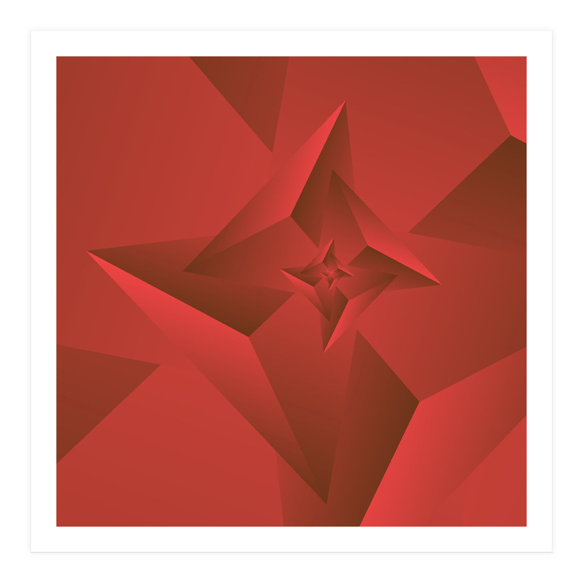 Redish Trendy Triangle  (Print Only)