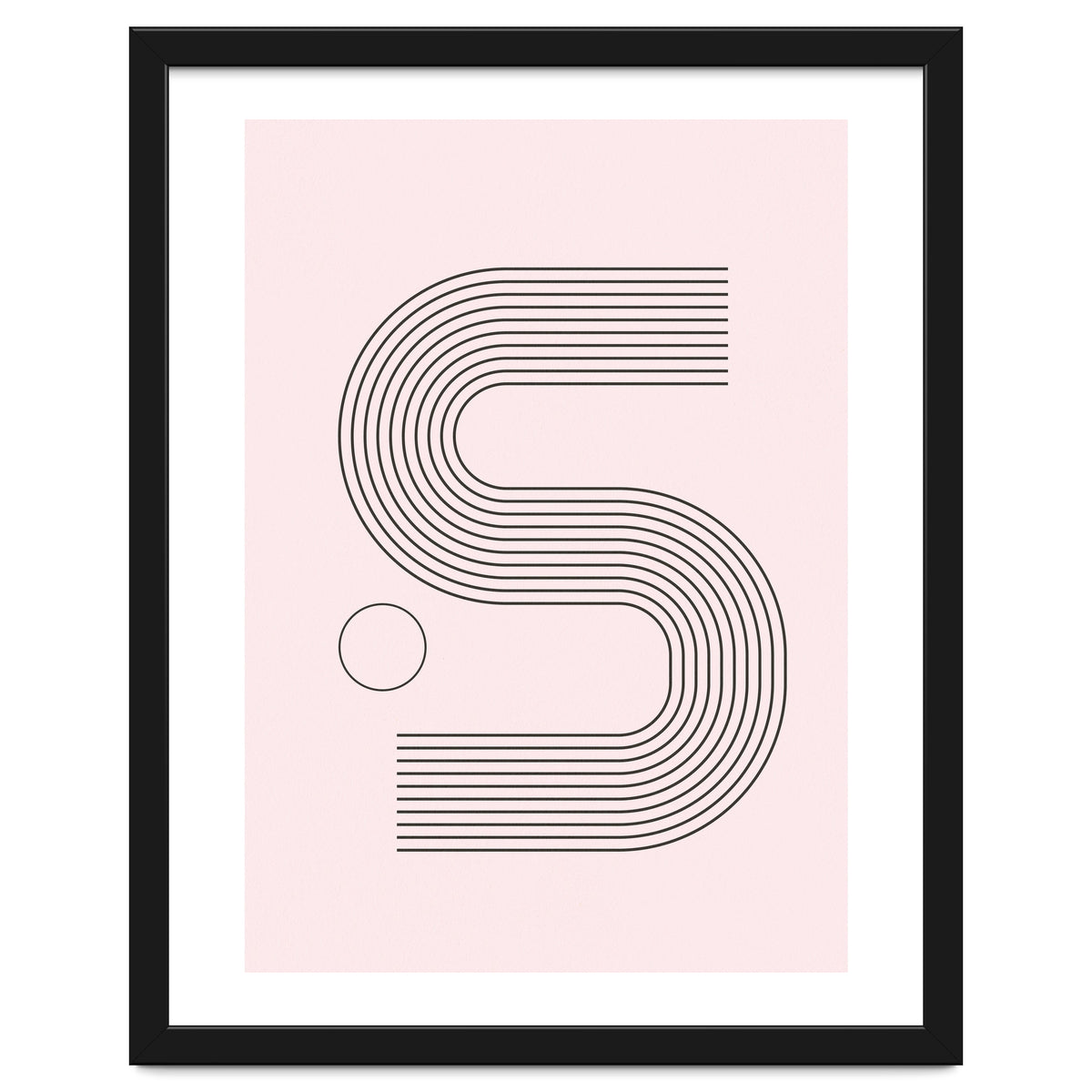 Rainbow Line Art Mid Century Modern