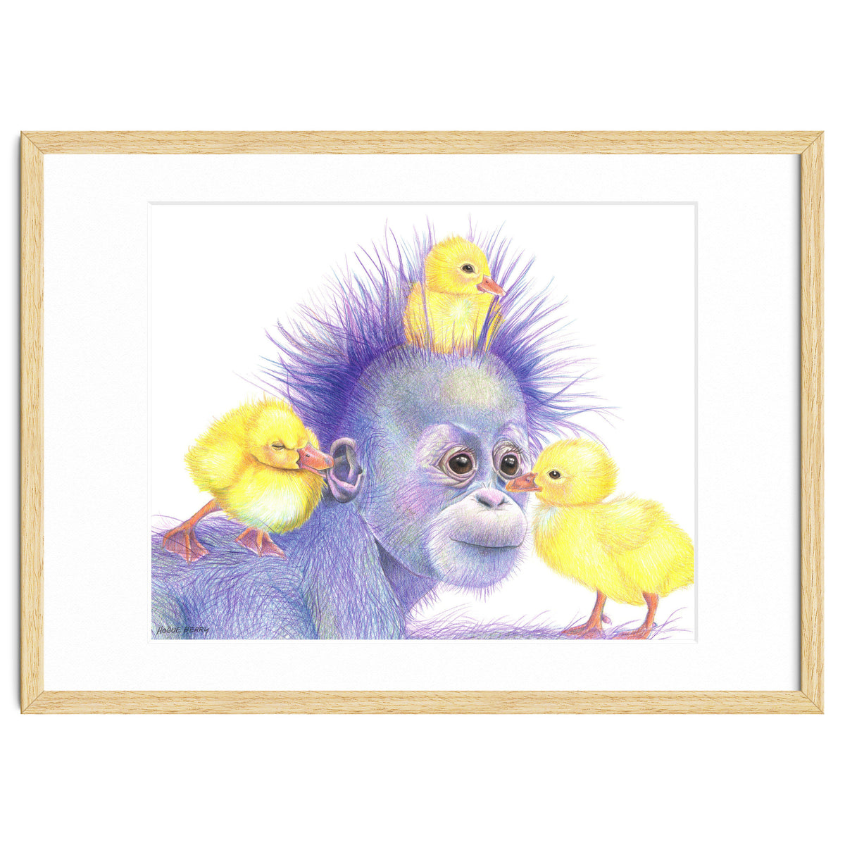 Purple Orangutan and Ducks