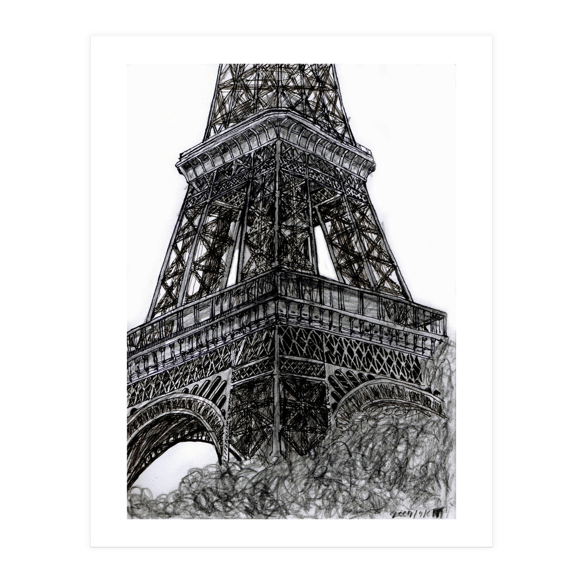 Arriving To The Eiffel (Print Only)