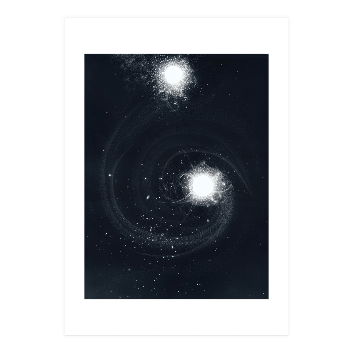Vintage Cosmos: Double Spiral Nebula (Print Only)