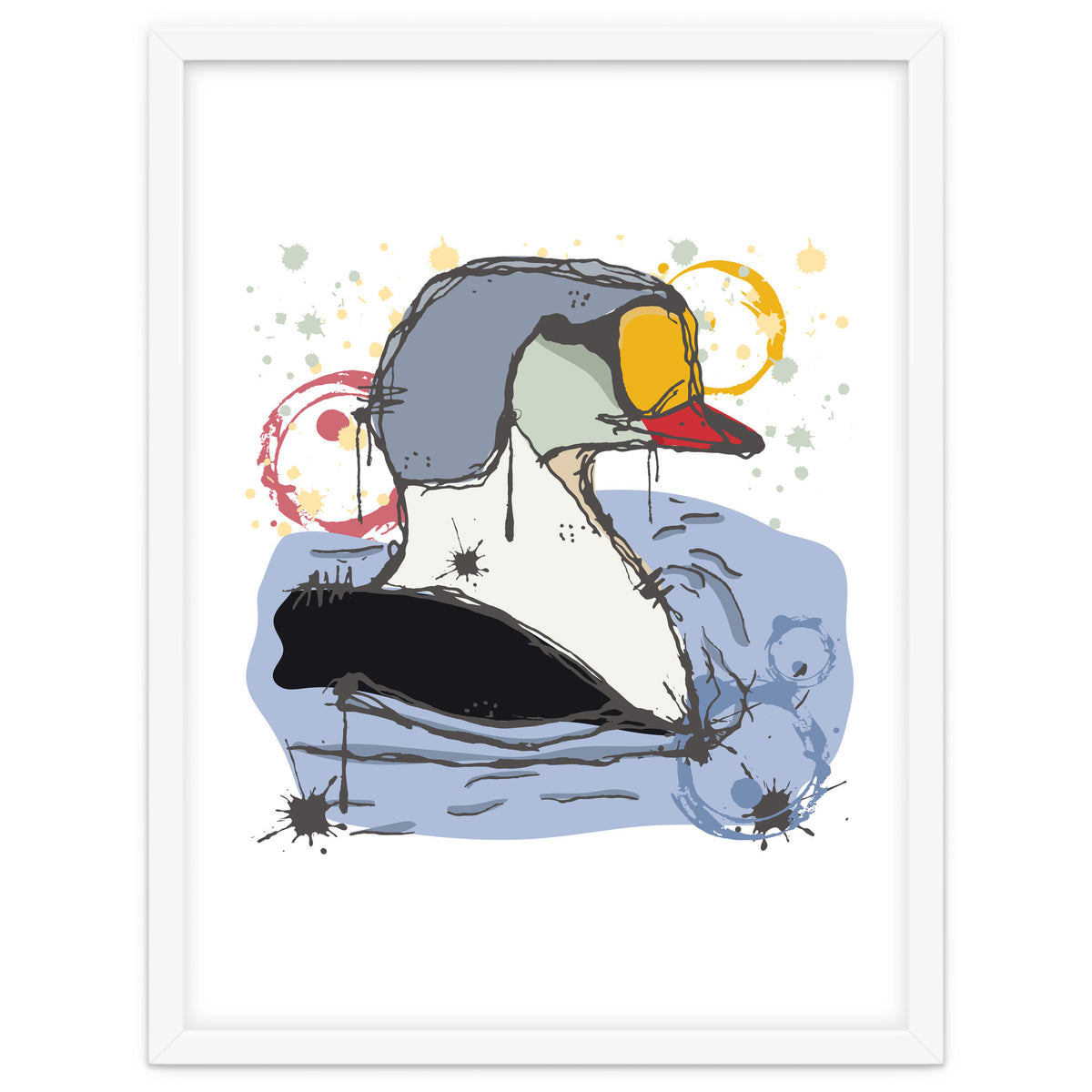 Male King Eider Duck Sketch