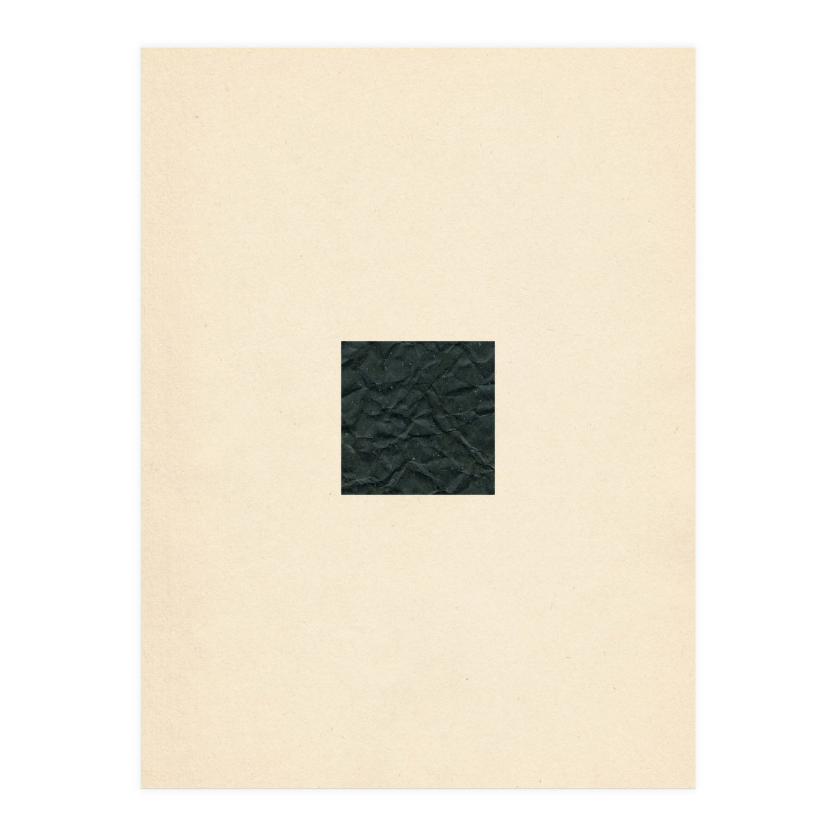 Minimal black square on beige (Print Only)