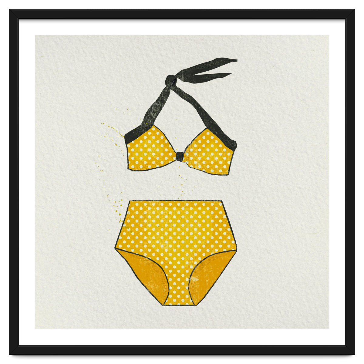 Yellow polka dot bikini