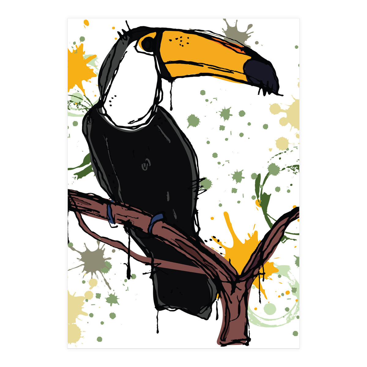 Toucan scribble sketch (Print Only)