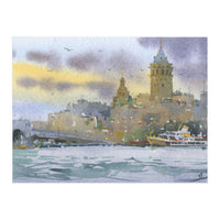 Galata Tower. Istanbul. Watercolor (Print Only)