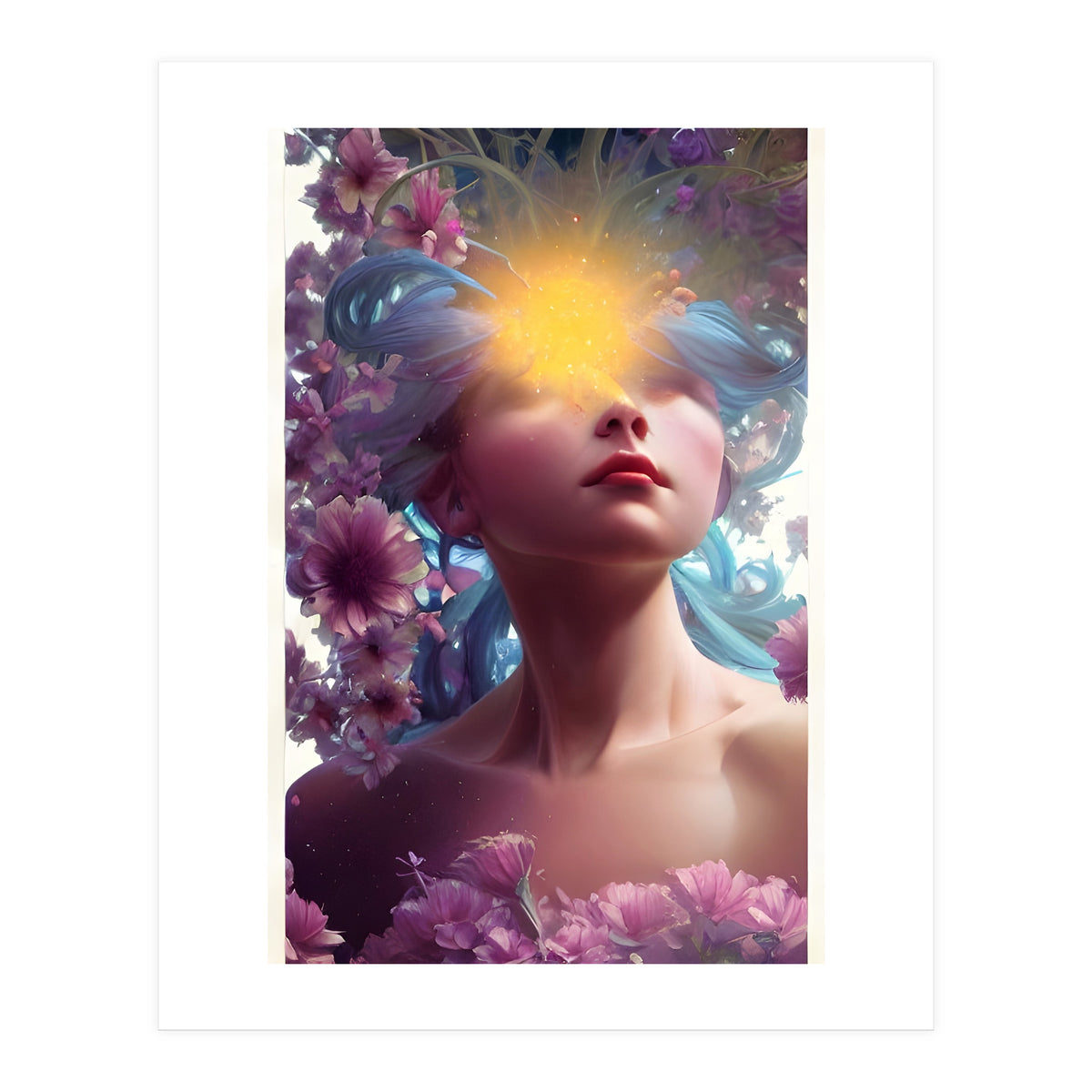 Vicky's Head In The Floral Clouds (Print Only)