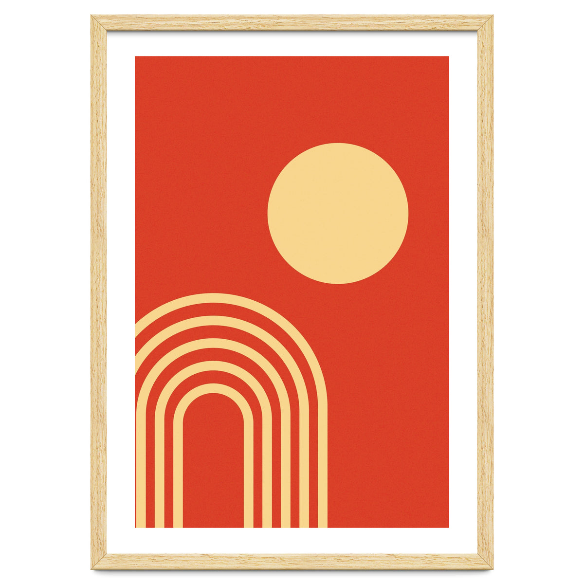 Mid Century Sun and Rainbow Lines