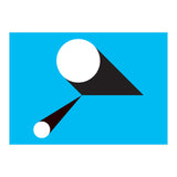 Geometric Shapes No. 46 - blue & black (Print Only) thumbnail