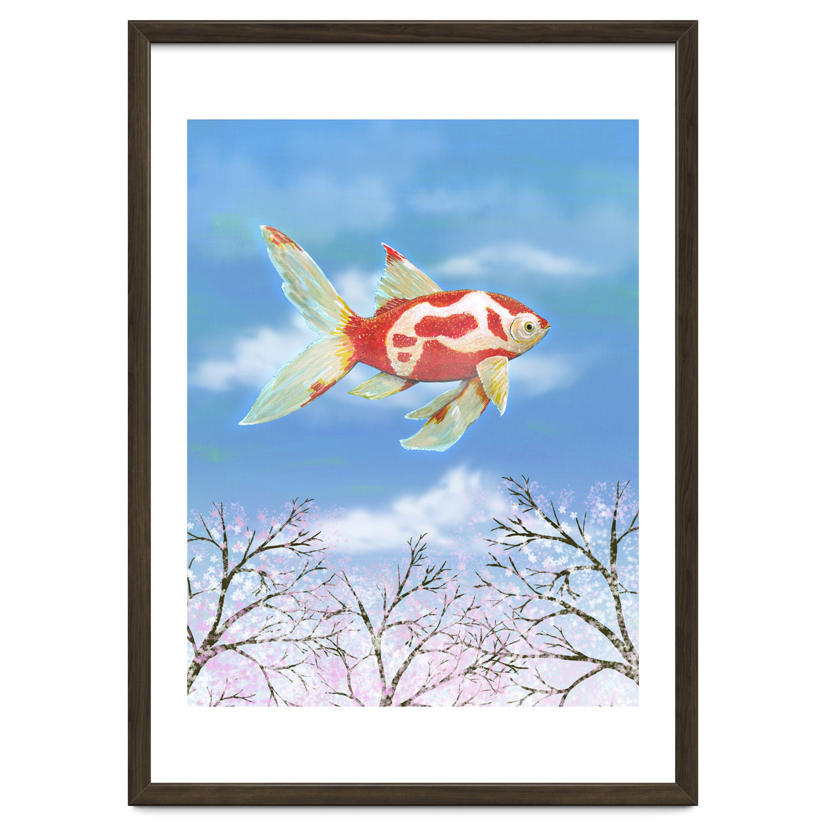 Flying goldfish