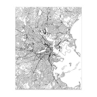 Boston White Map (Print Only)