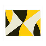 Geometric Shapes No. 4 - yellow, black & white (Print Only) thumbnail