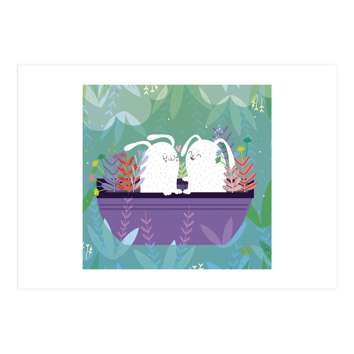 Rabbits in love (Print Only)