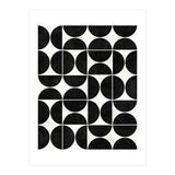 Mid-Century Modern Pattern No.3 - Black and White Concrete (Print Only) thumbnail