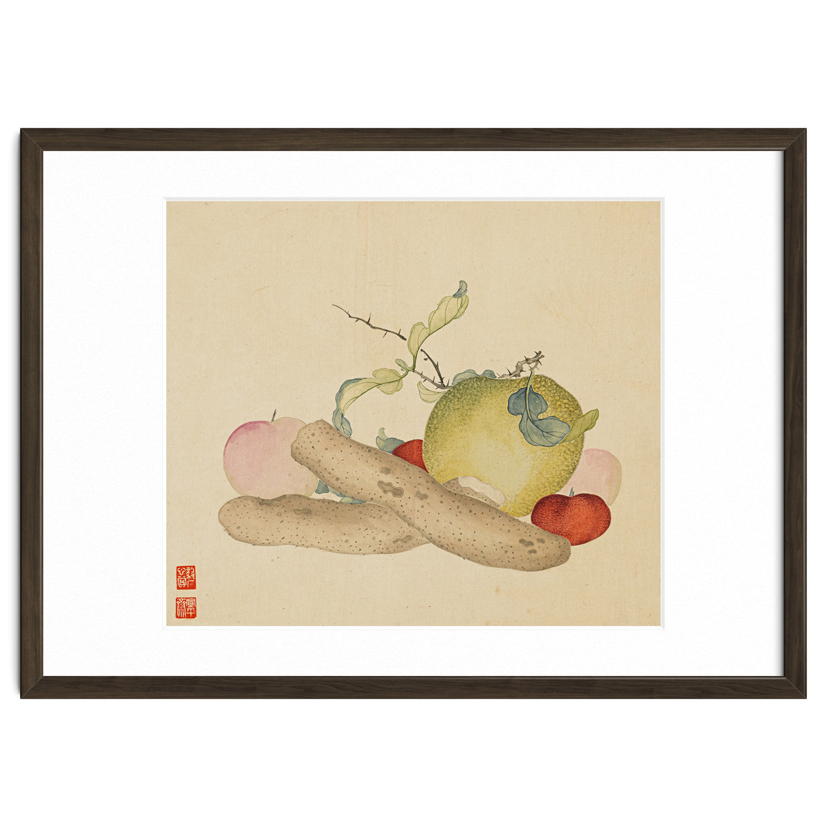 Wang Chengyu~flowers And Vegetables, Vegetables, Fruits, Yam, Apple, Pear