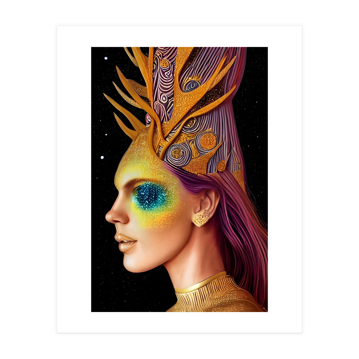 All That Glitters - Cosmic Goddess Portrait (Print Only)