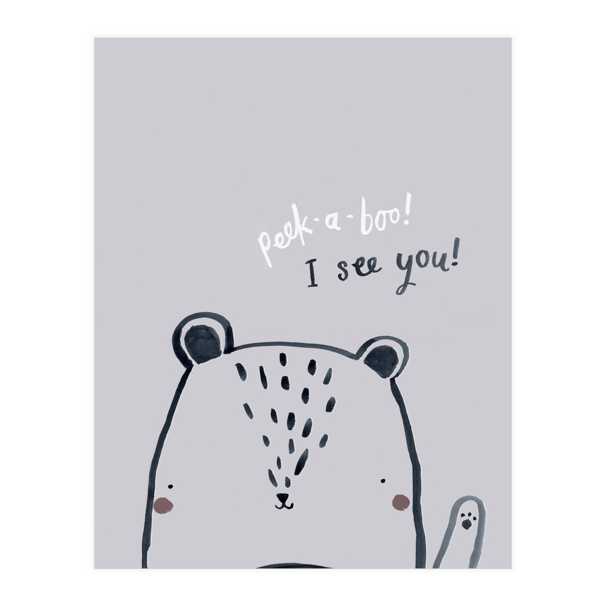 Peek A Boo Bear (Print Only)