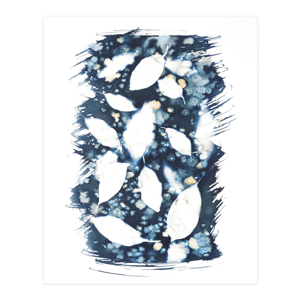 Indigo Blue Botanical Leaves No. 10 (Print Only)