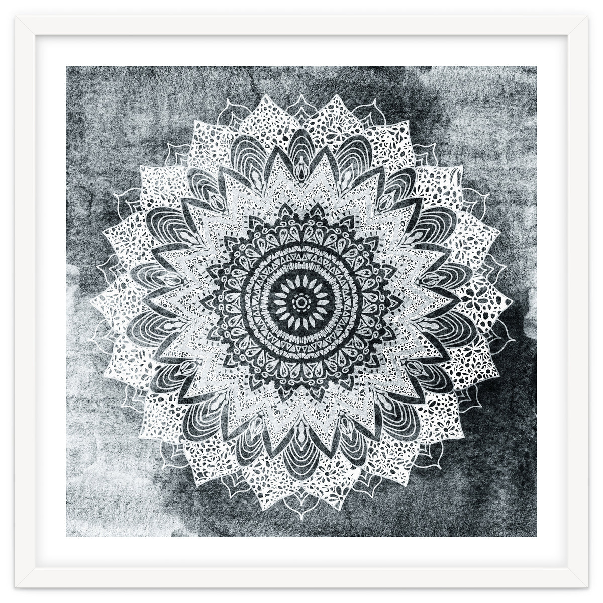 Bohochic Mandala In Gray