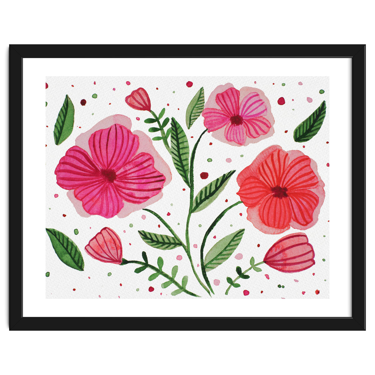 Cute whimsical floral illustration