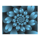 Blue Floral Satin (Print Only) thumbnail