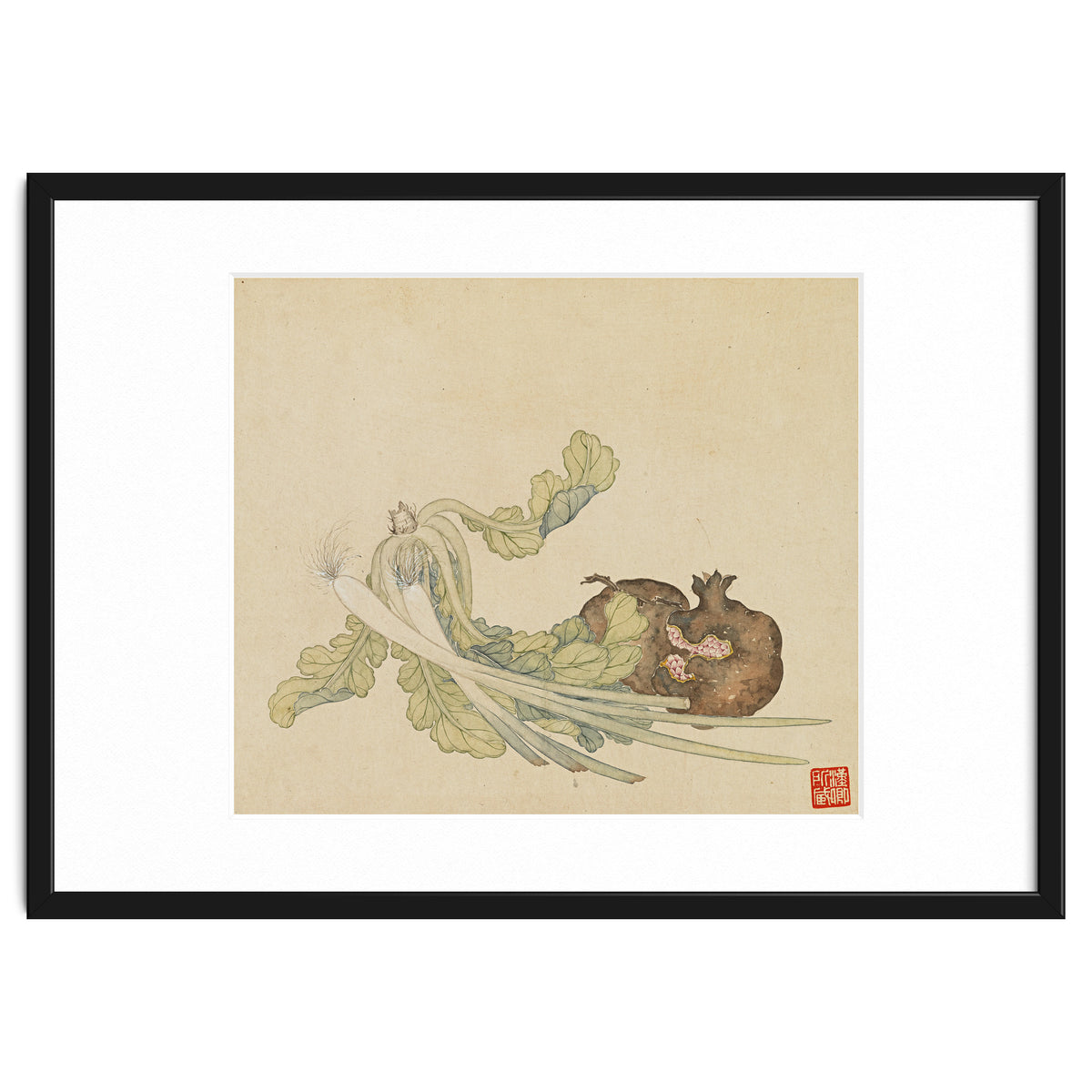 Wang Chengyu ~flowers, Vegetables, Pomegranates, Onions, Chinese Cabbage, Vegetables