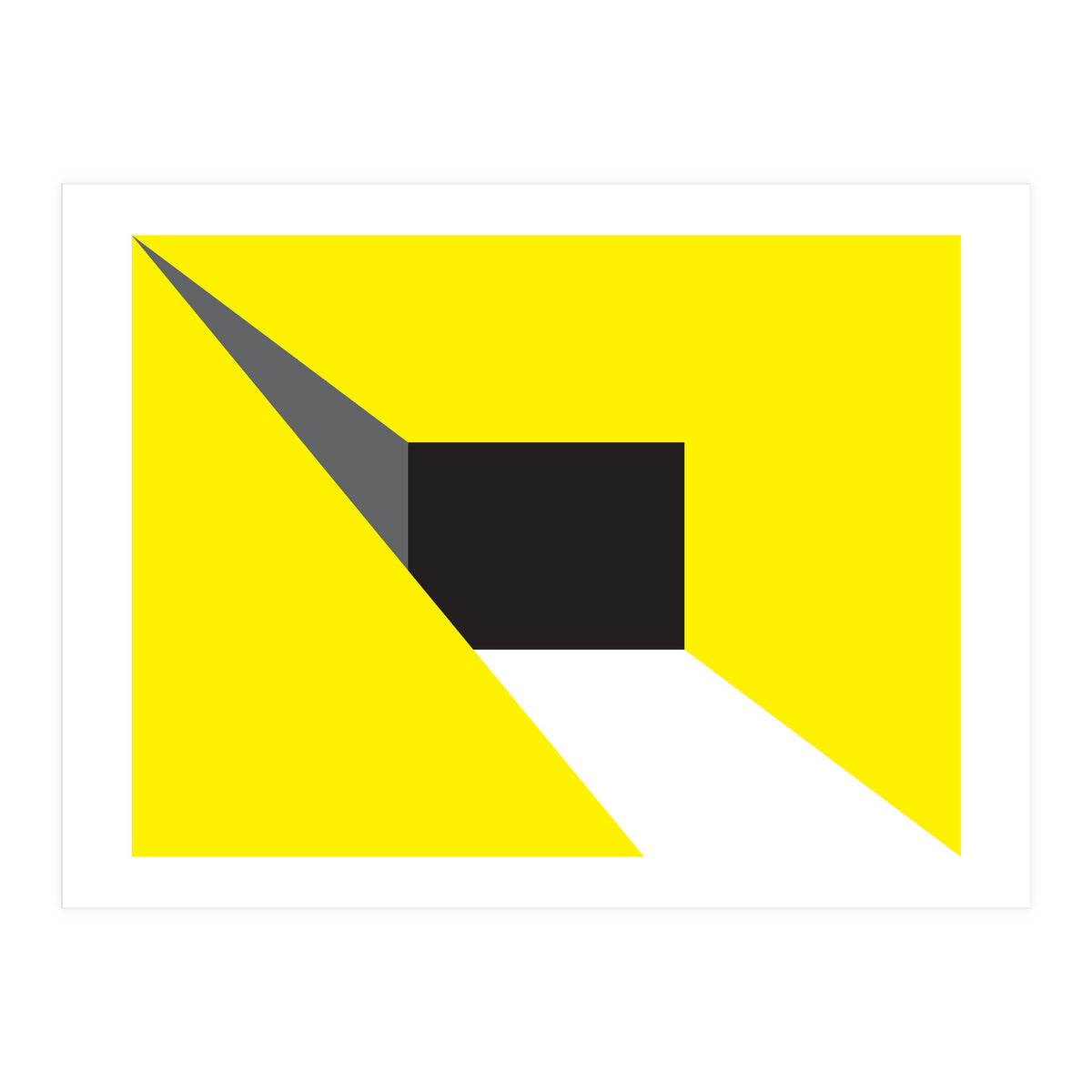 Geometric Shapes No. 20 - yellow, black & grey (Print Only)