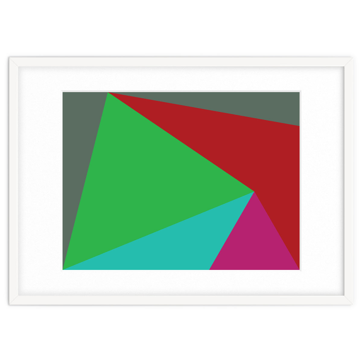 Geometric Shapes No. 19 -  green, magenta & blue