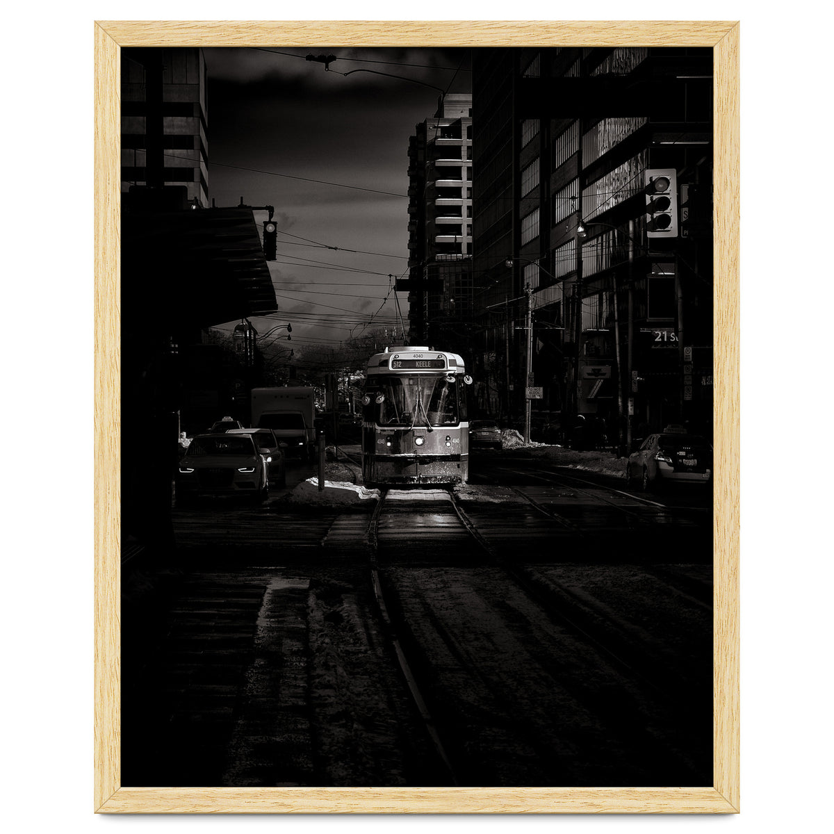 The 512 St. Clair Streetcar Toronto Canada Toned Version