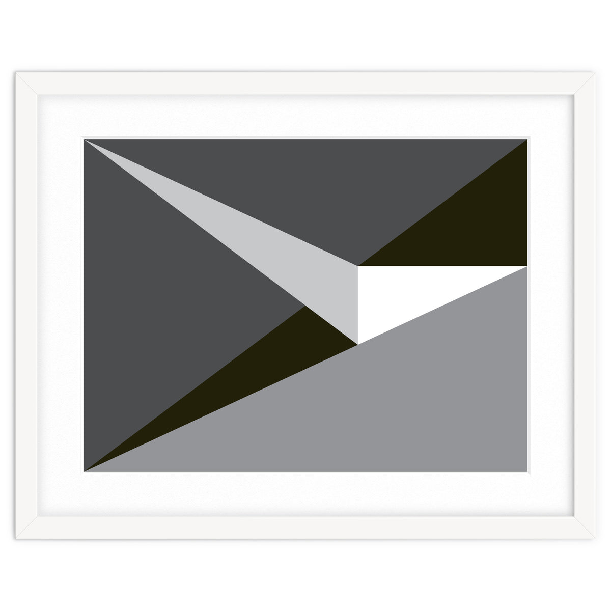 Geometric Shapes No. 73 - black & grey triangles