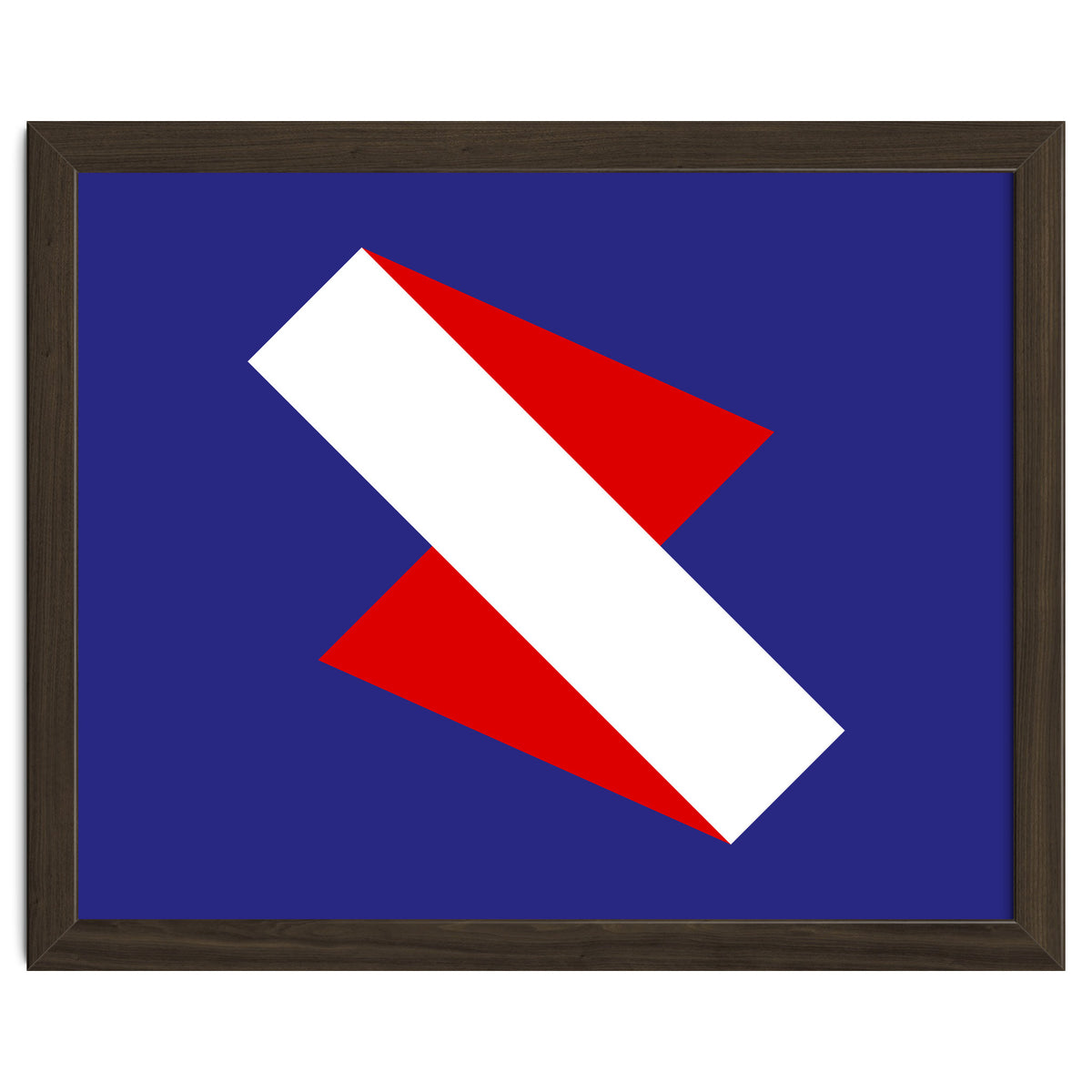 Geometric Shapes No. 68 - red & royal blue