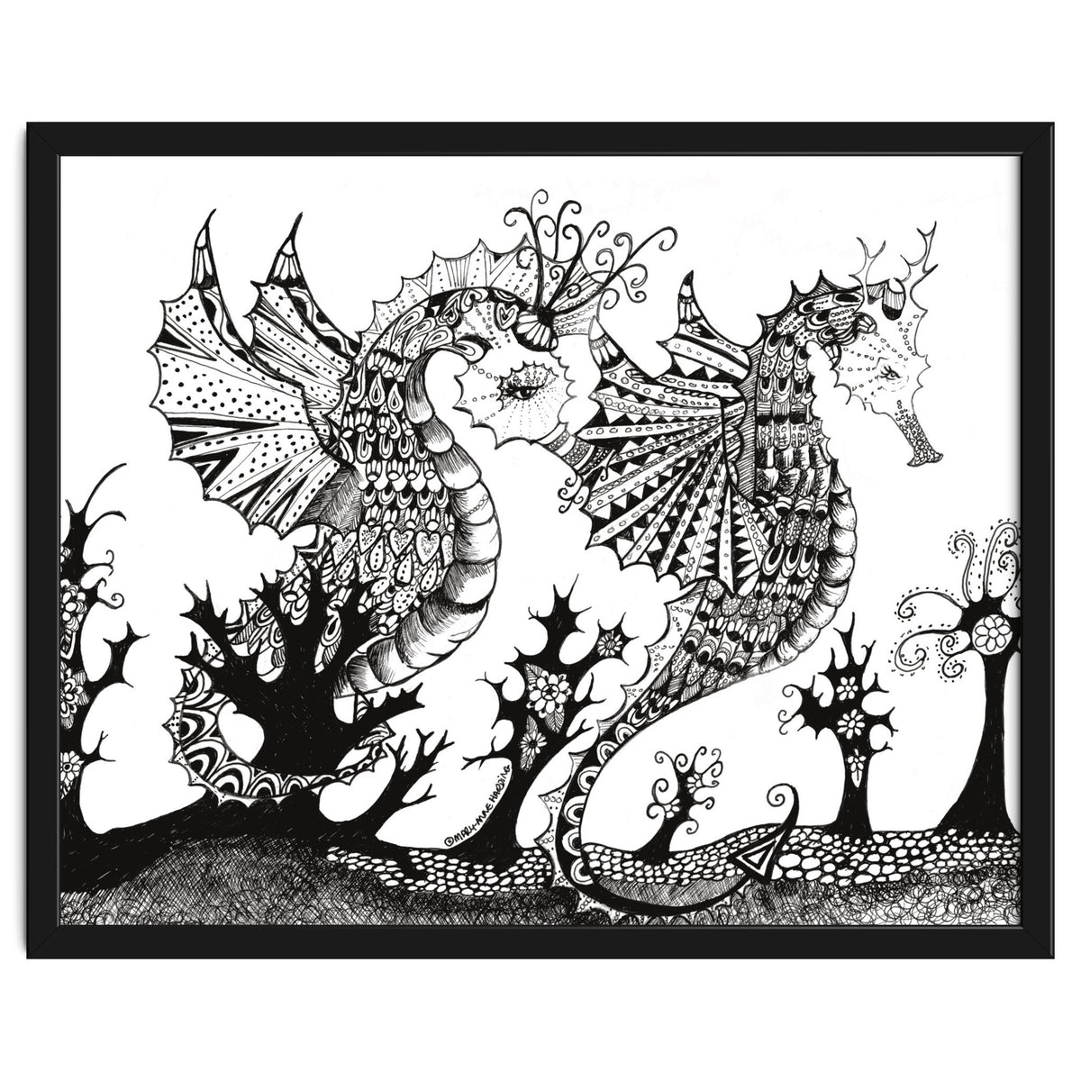 Seahorse Dragons Mystical Home