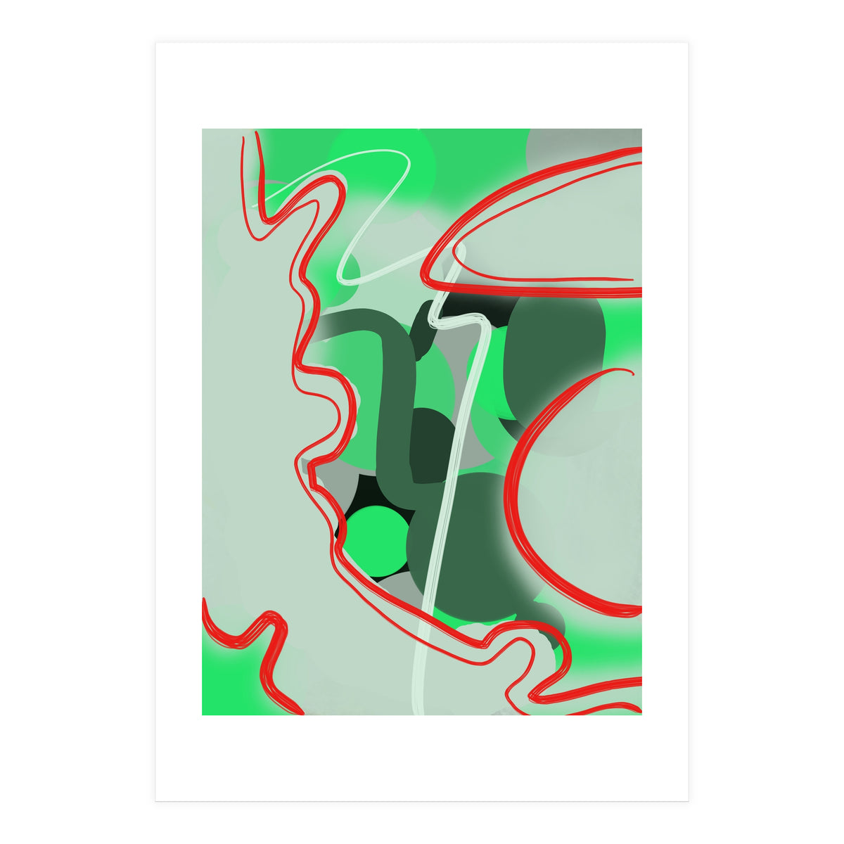 Abstraction In Complementary Colors 1 (Print Only)