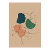 Boho Line Art Drawing Plant Earthy Tones (Print Only) thumbnail