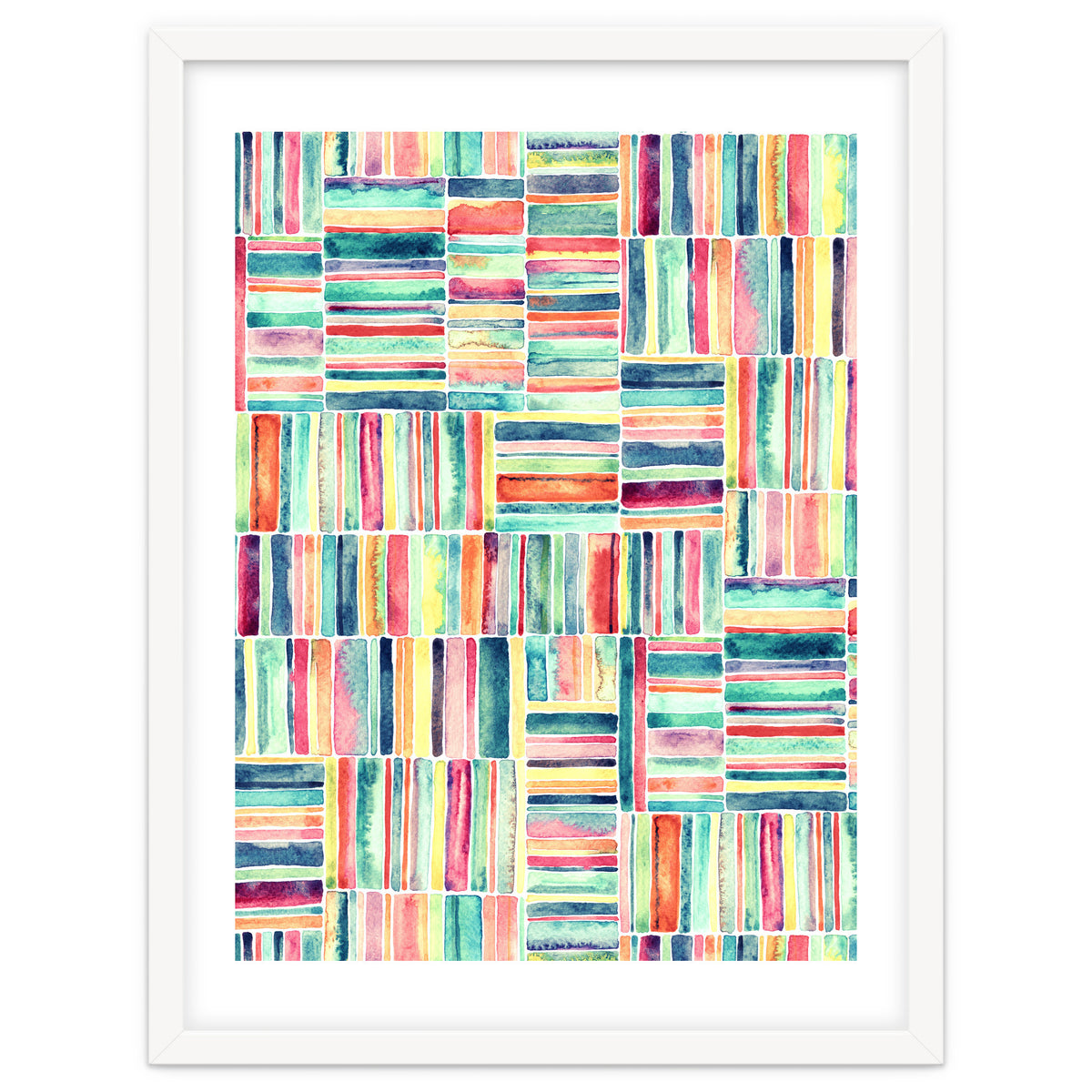 Retro Beach Chair Pastel Watercolor Stripes