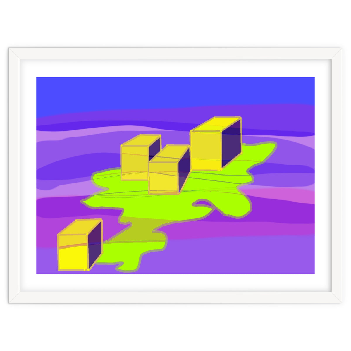 Abstract spilled box