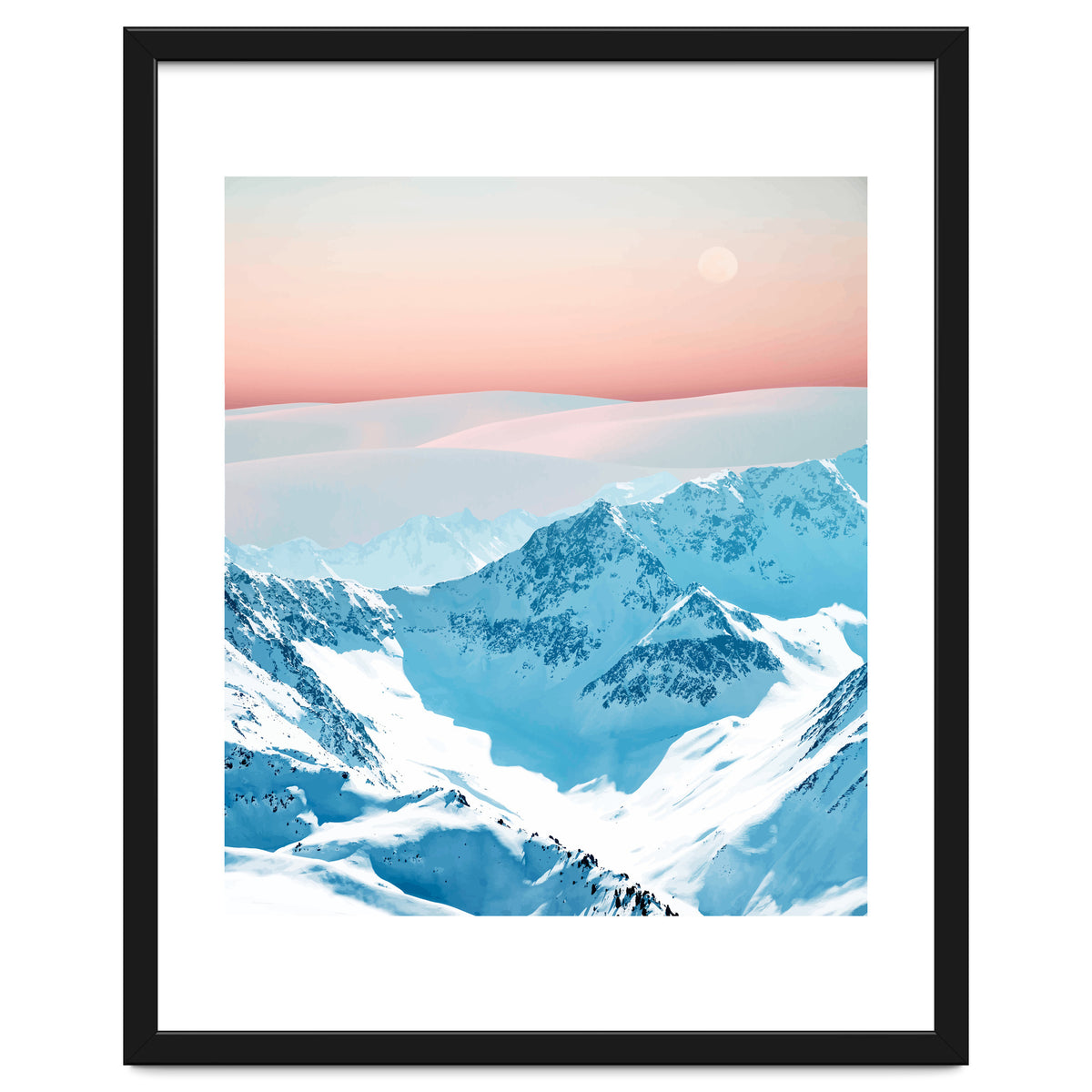 Snow & Blush Horizon