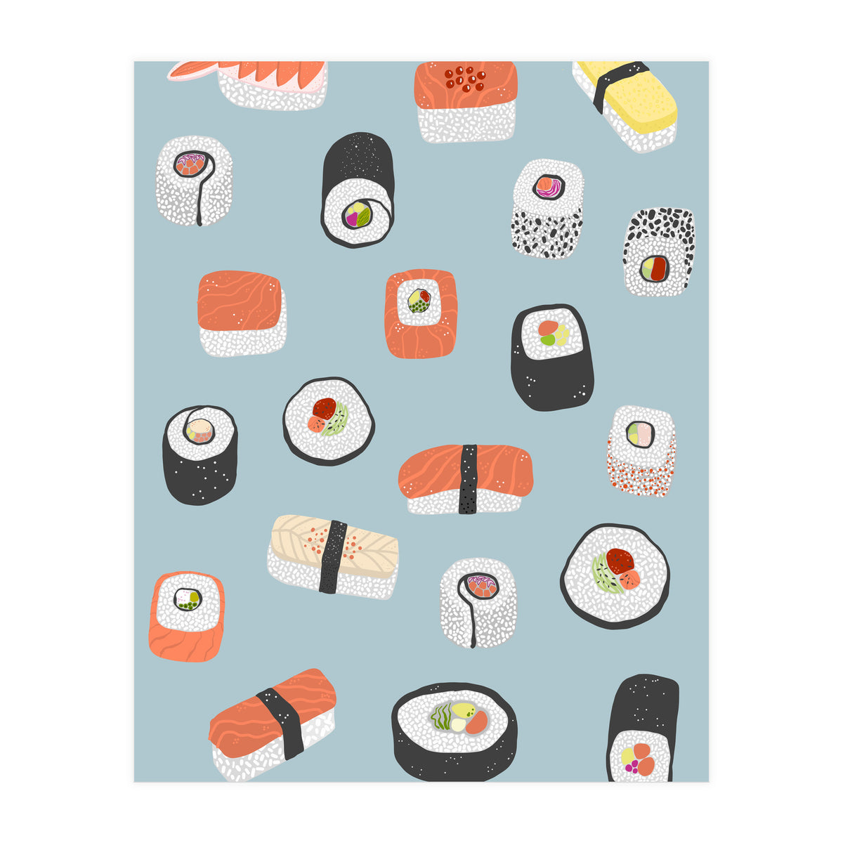 Sushi Roll Maki Nagiri Food Art (Print Only)