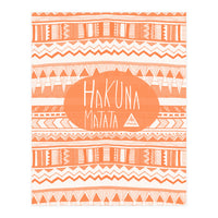 Hakuna Matata Orange Art Print  (Print Only)