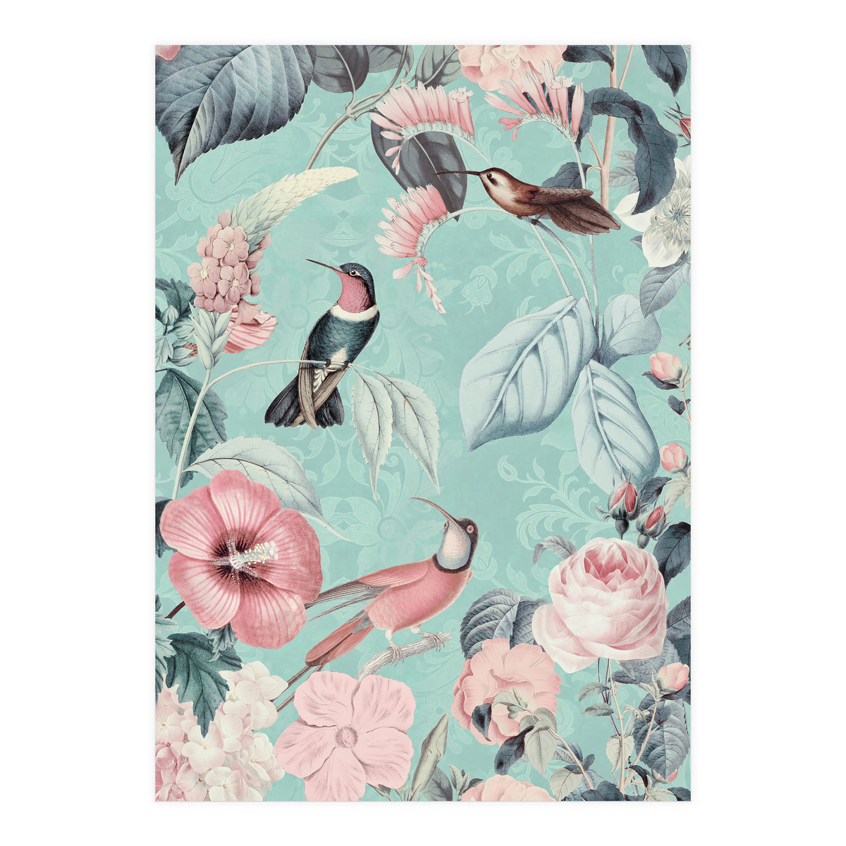Pastel Hummingbirds (Print Only)