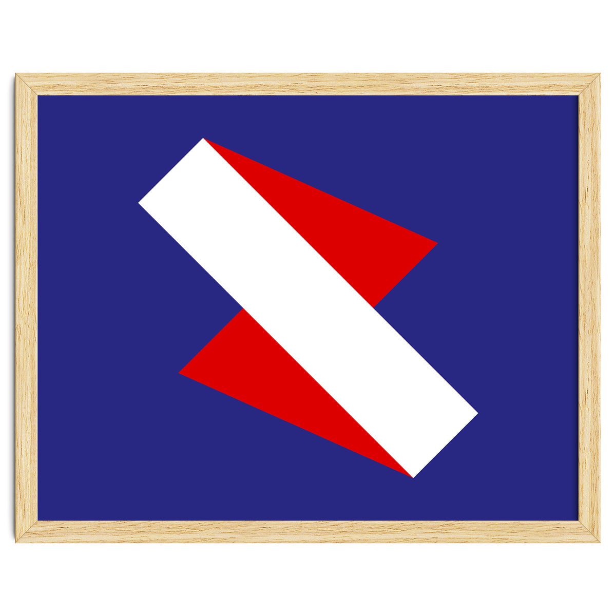 Geometric Shapes No. 68 - red & royal blue