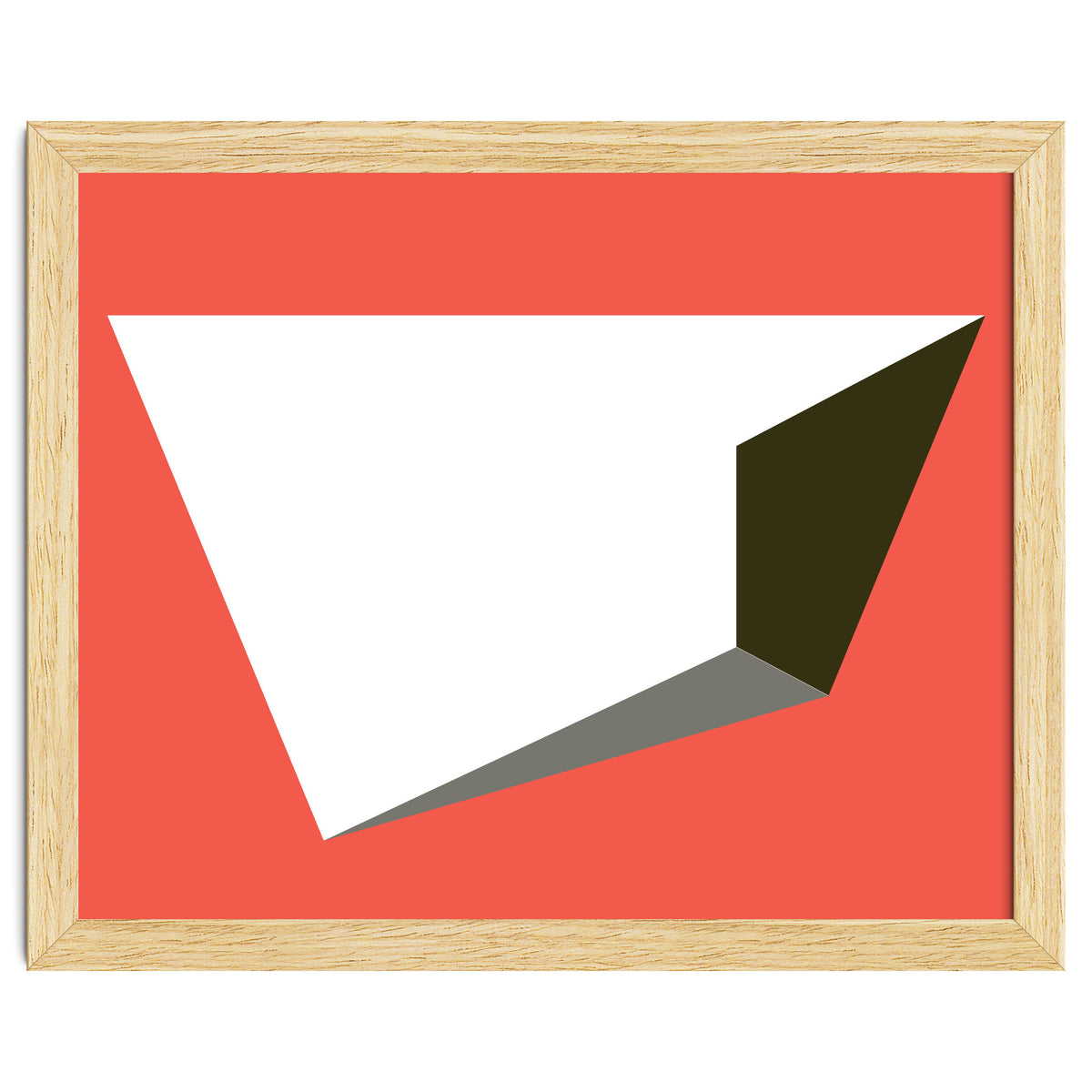 Geometric Shapes No. 81 - pink, grey, black & white