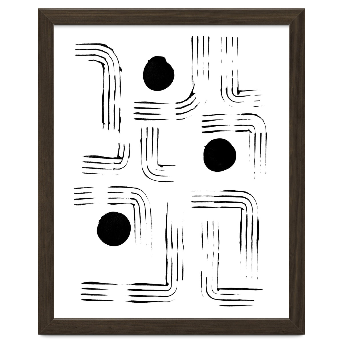 Mid-Century Modern Monochrome Print #1