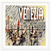 Venezia Vintage Art Gondolas sketch