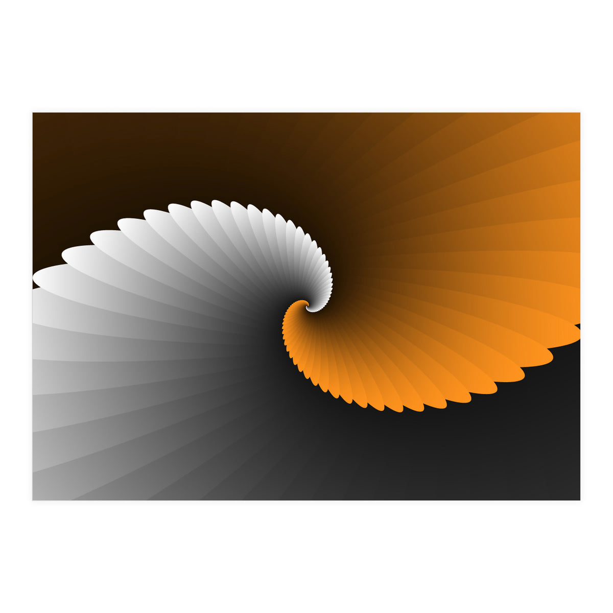 Orange Spiral Wings (Print Only)