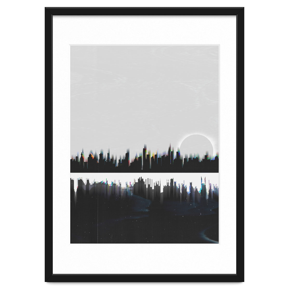 Black and white city